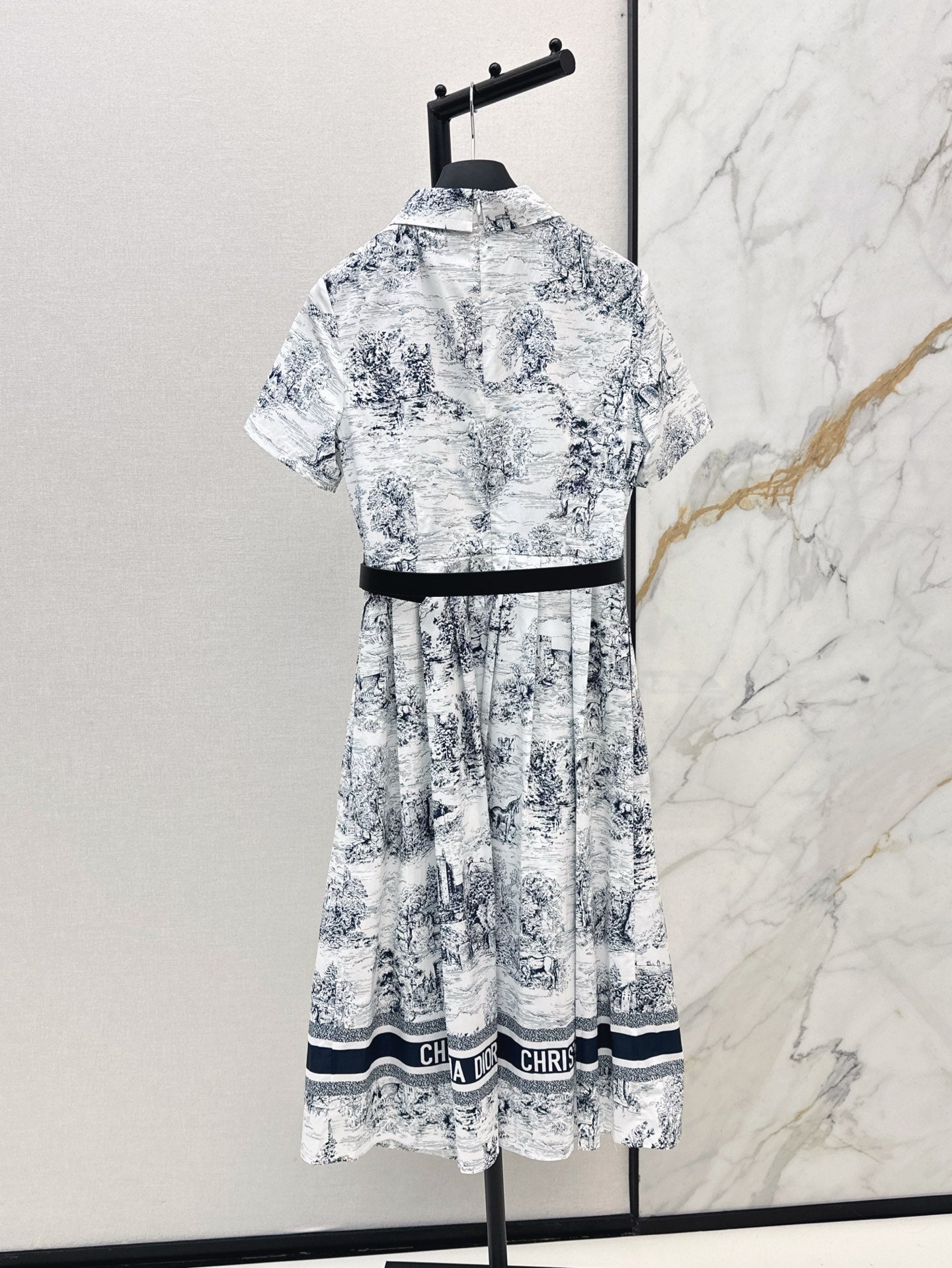 D*r 25ss print belted dress