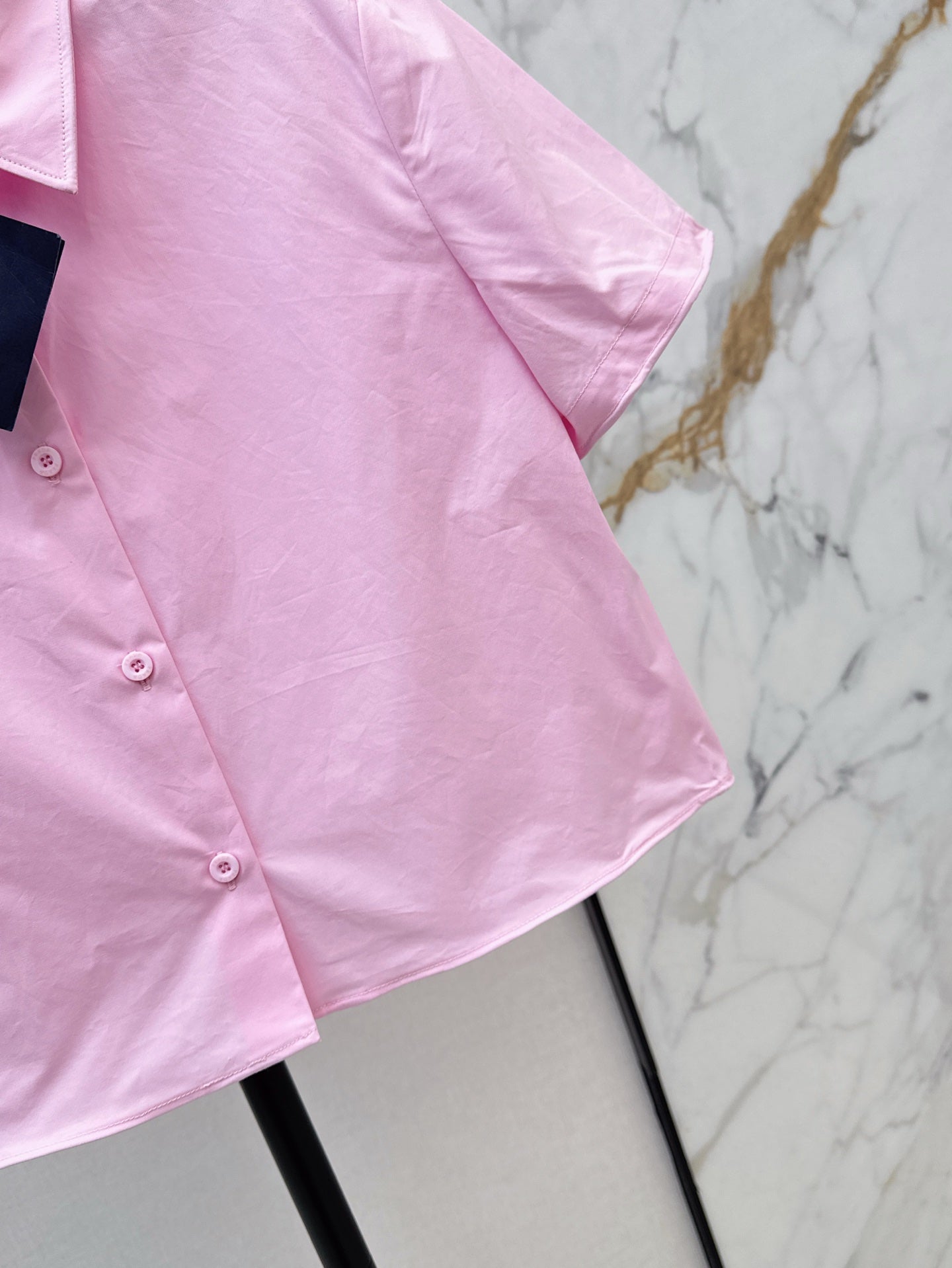 Pra* 25ss cropped cotton shirt