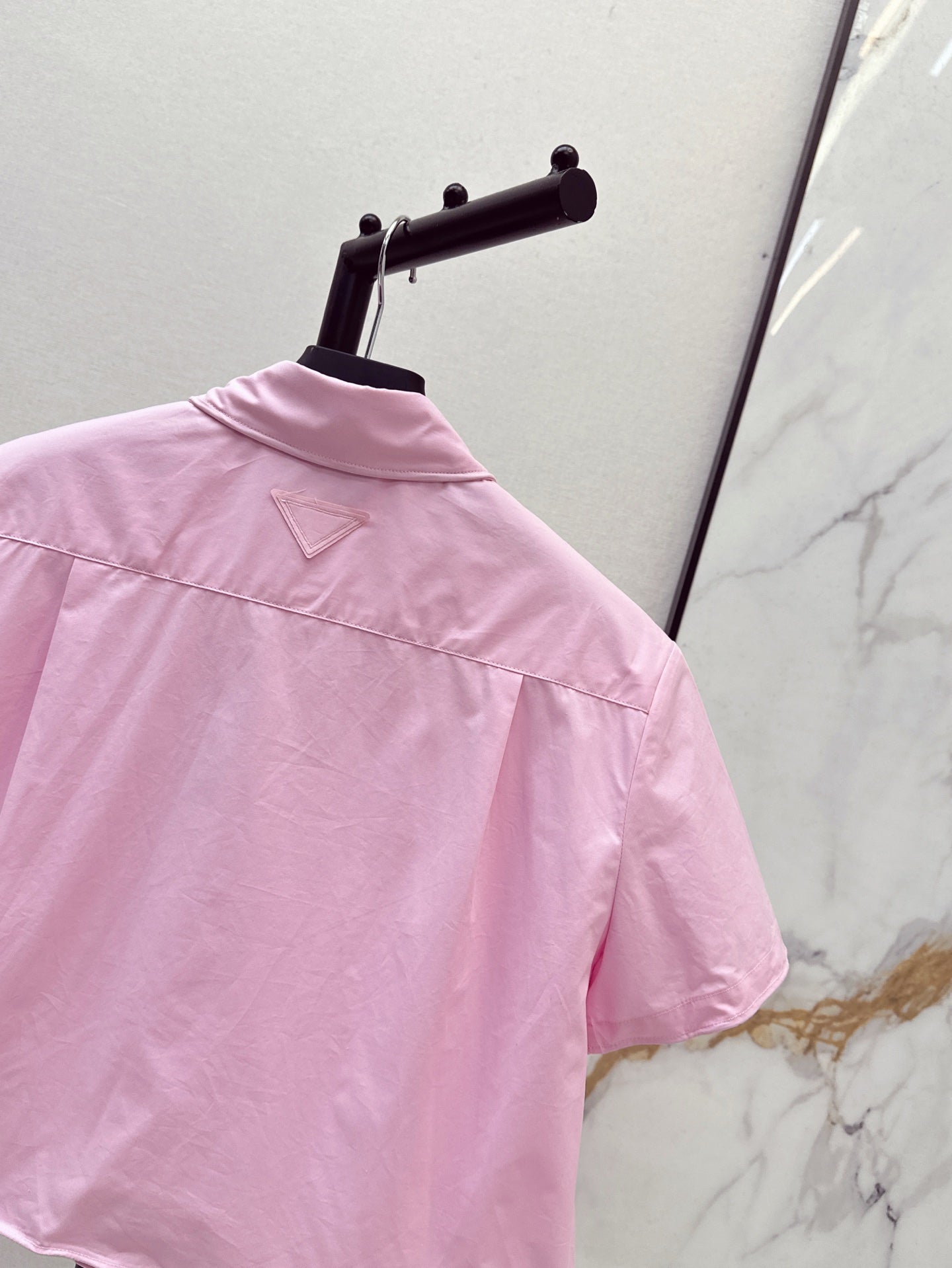 Pra* 25ss cropped cotton shirt