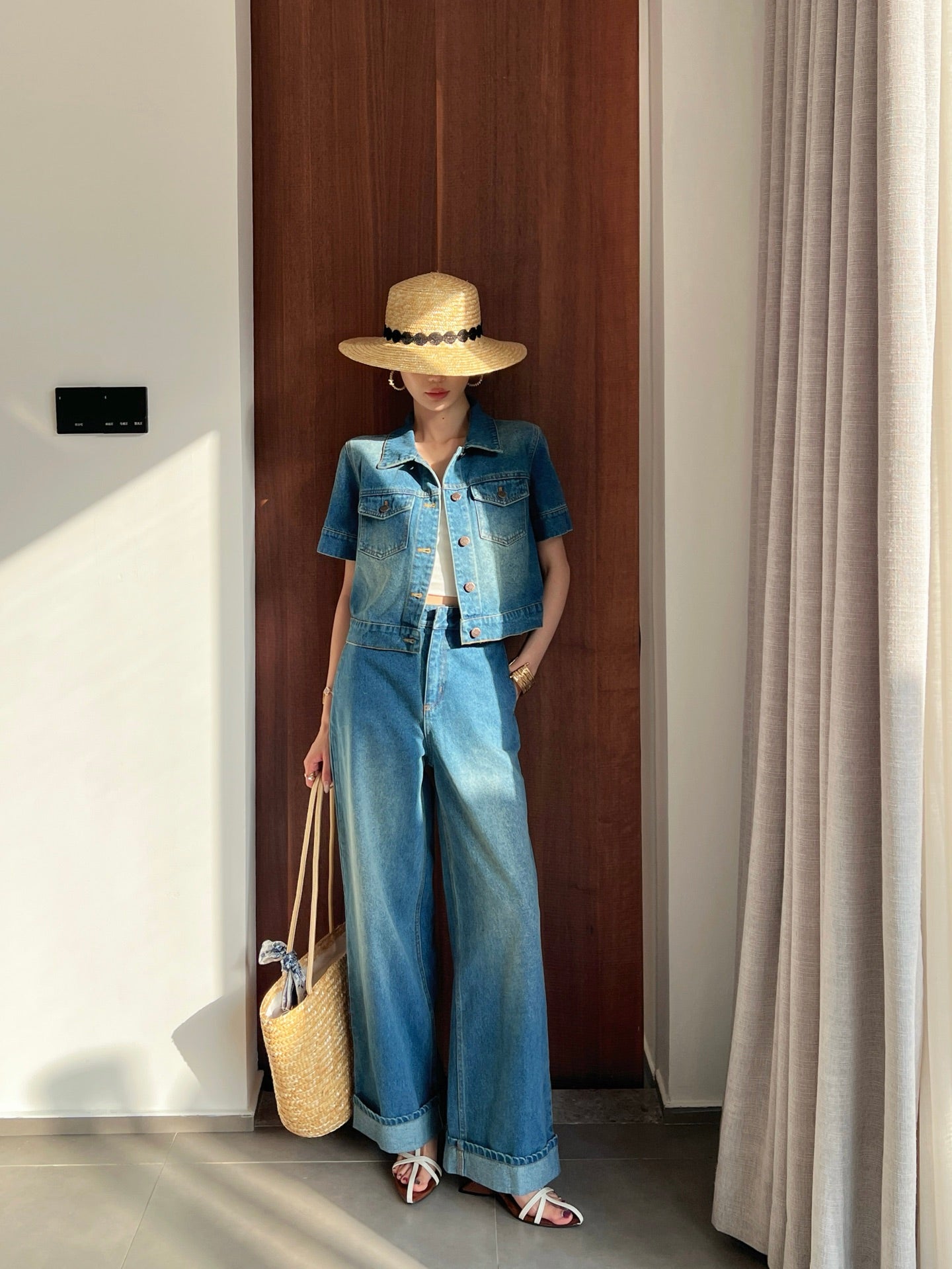 Pra* 25ss denim suit