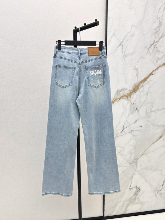 Pra* 25ss printed pocket jeans
