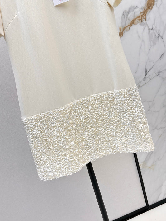 Pra* 25ss sequined hem mini dress