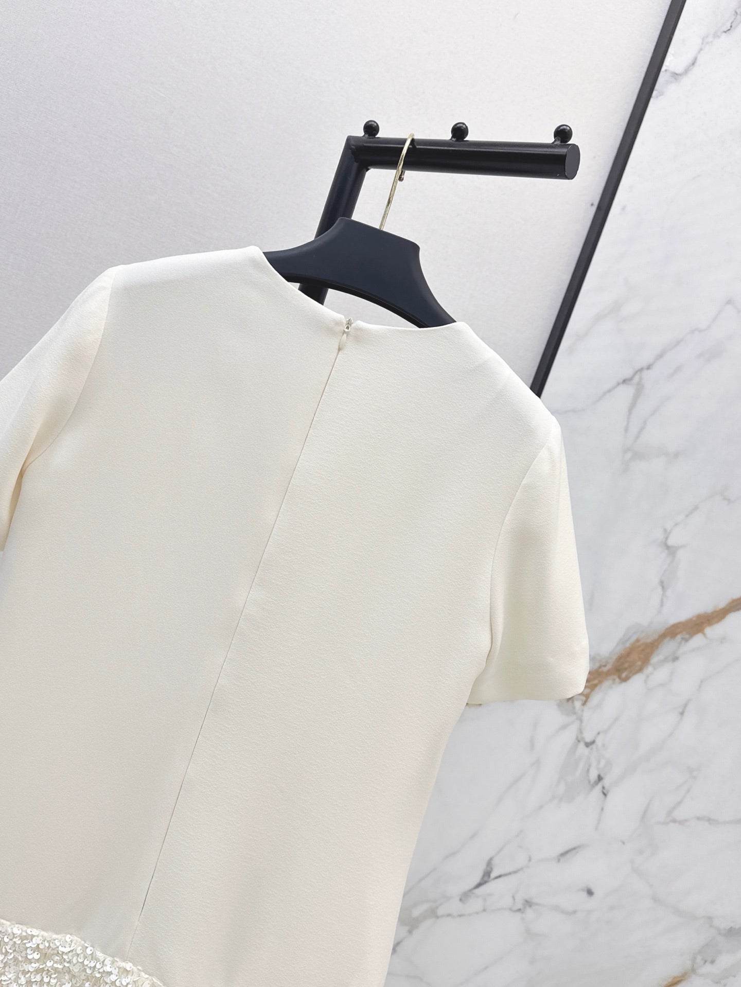 Pra* 25ss sequined hem mini dress