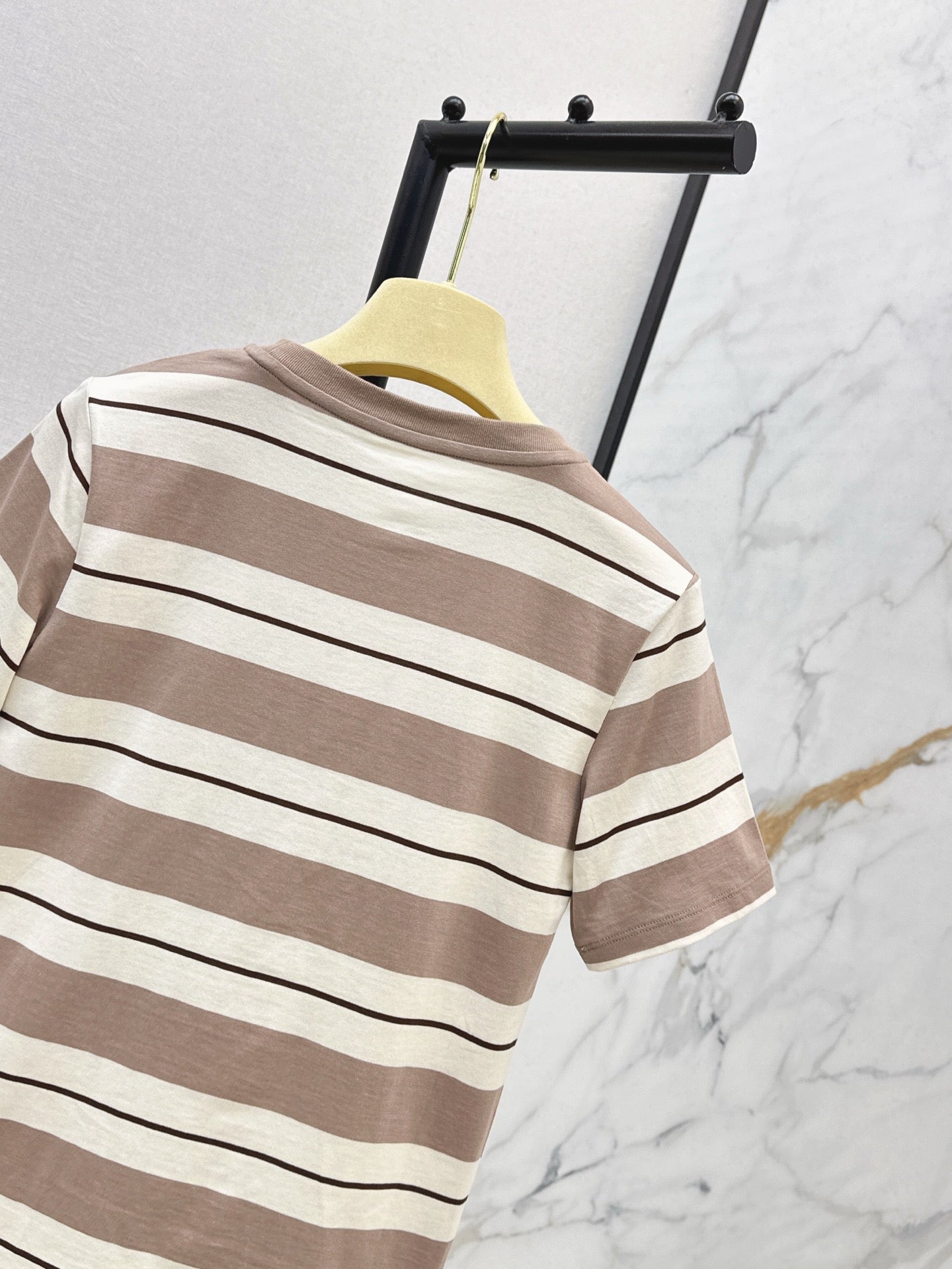 M*u 25ss striped short-sleeve t-shirt
