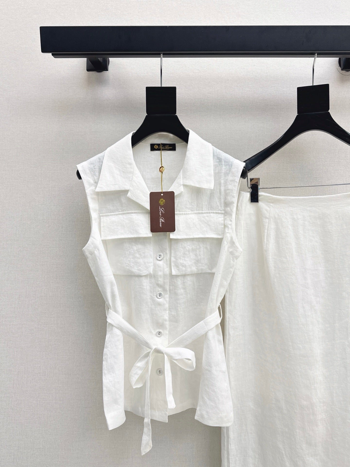 Lor*p 25ss lapel vest and skirt suit