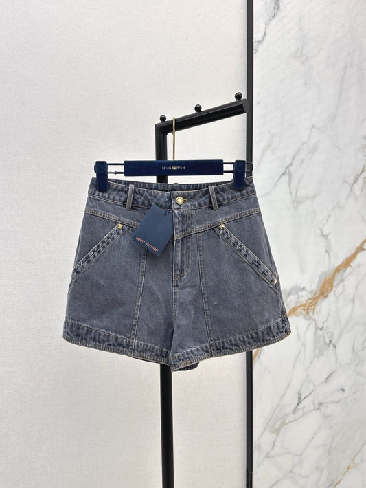 Loui* 25ss embroidered denim short