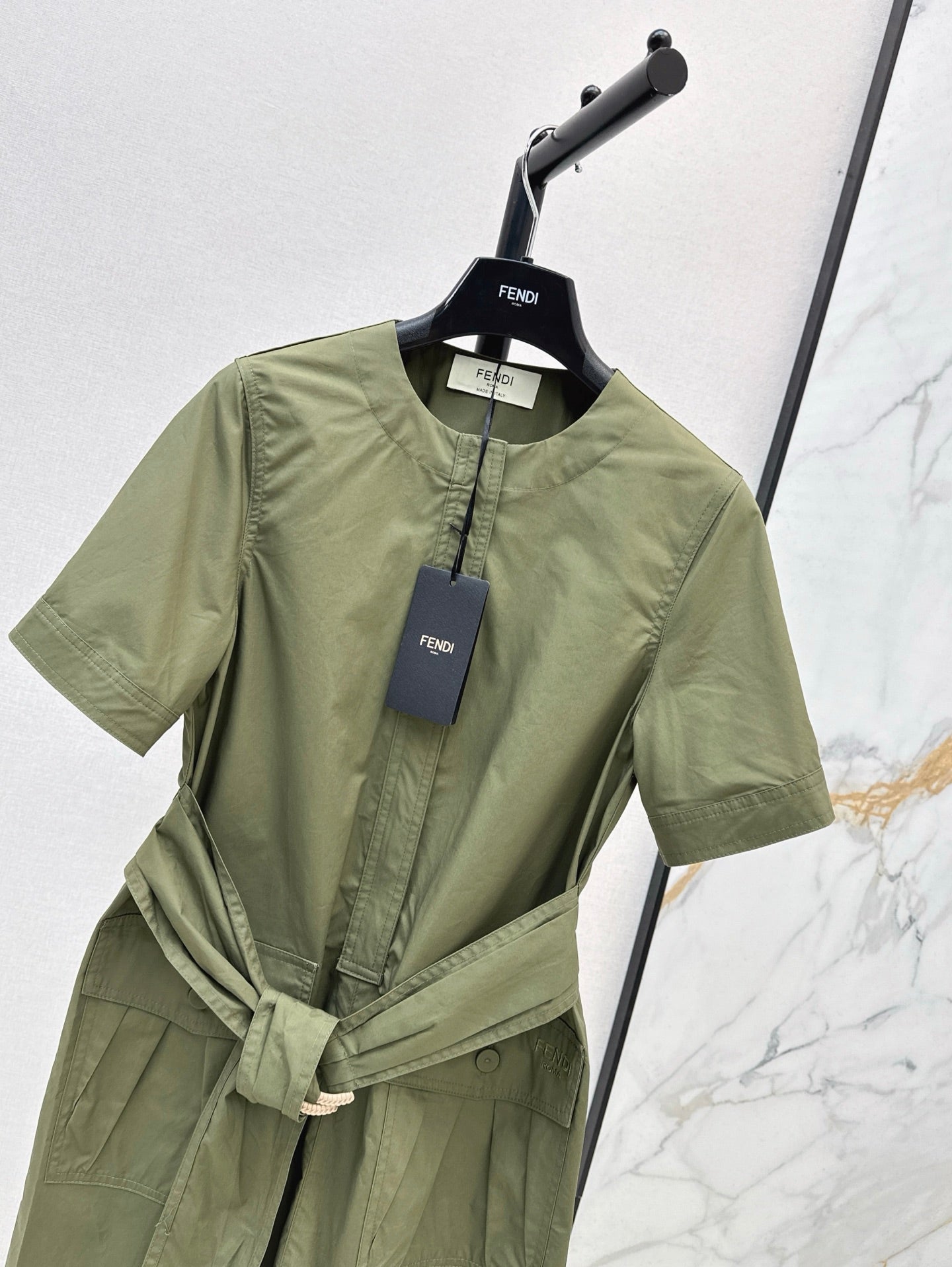 Fd* 25ss double pocket tie minidress