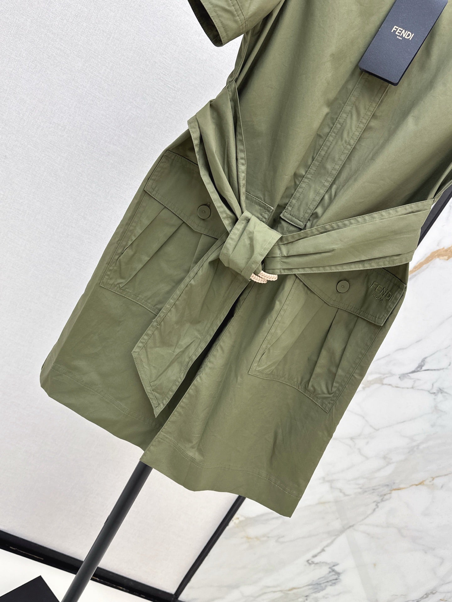 Fd* 25ss double pocket tie minidress