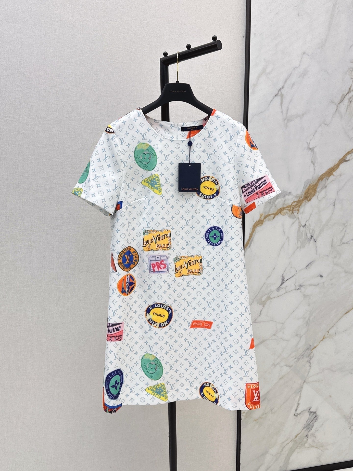 Loui* 25ss monogram printed minidress