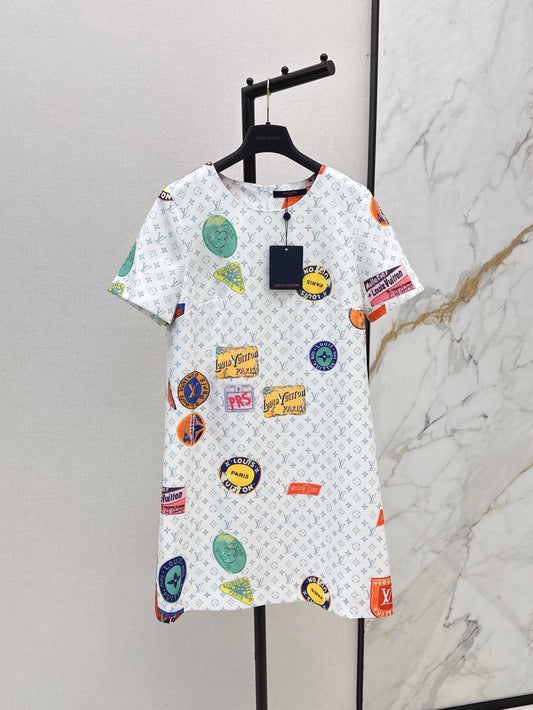 Loui* 25ss monogram printed minidress
