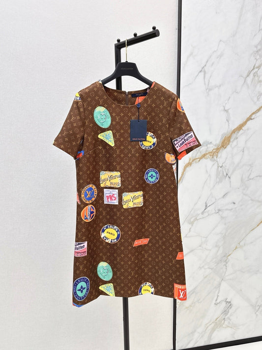 Loui* 25ss monogram printed minidress