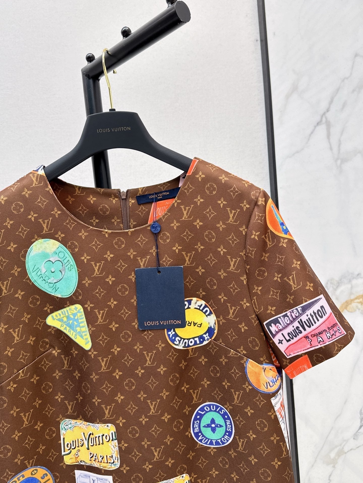 Loui* 25ss monogram printed minidress