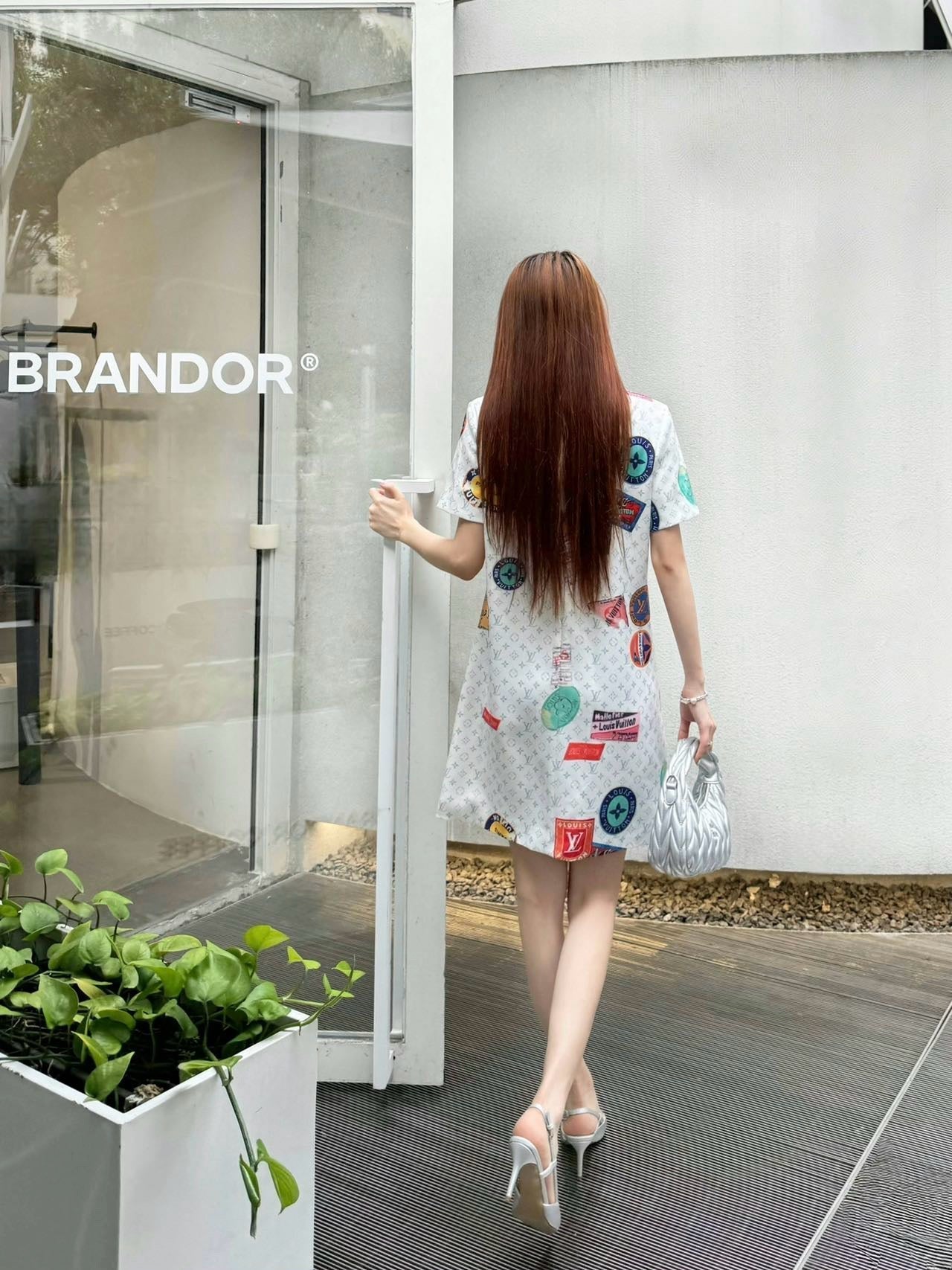 Loui* 25ss monogram printed minidress