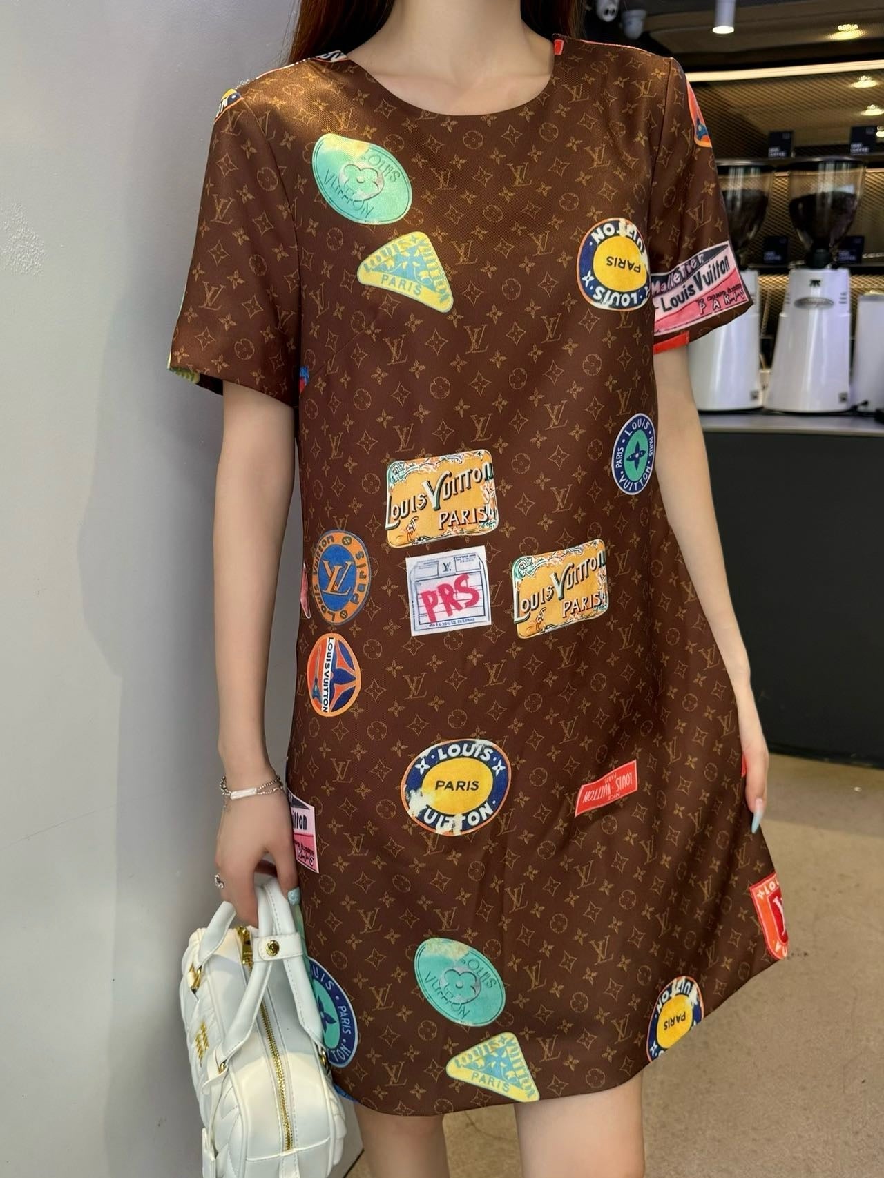 Loui* 25ss monogram printed minidress