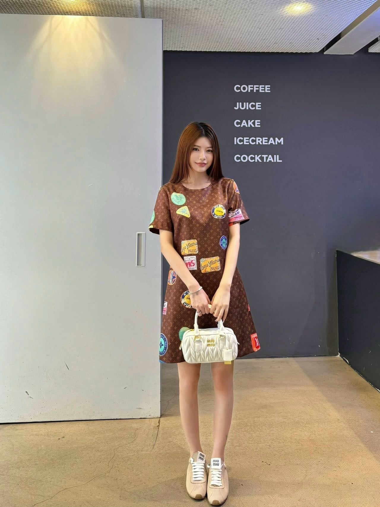 Loui* 25ss monogram printed minidress