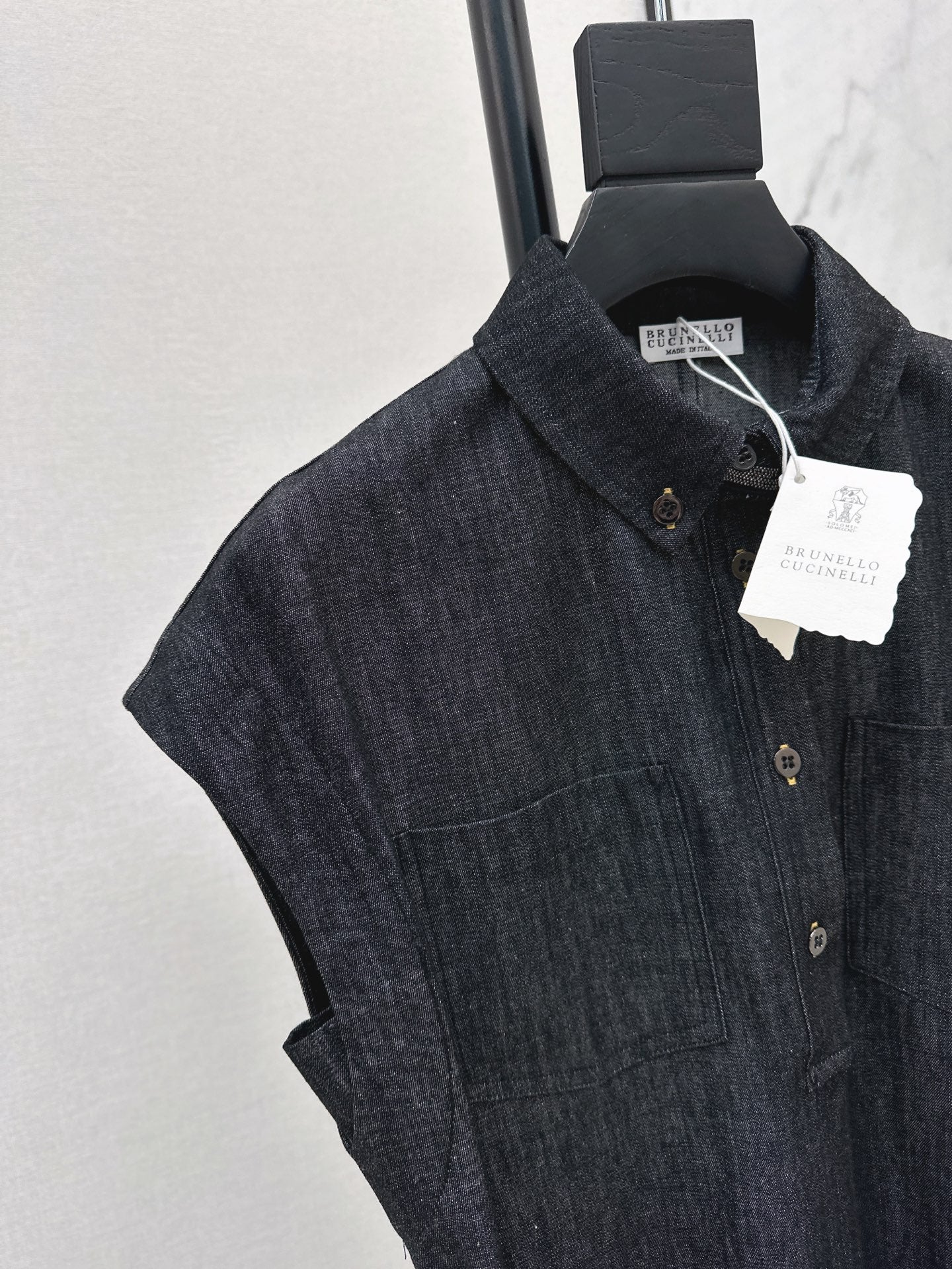 Brune*C 25ss belted denim dress