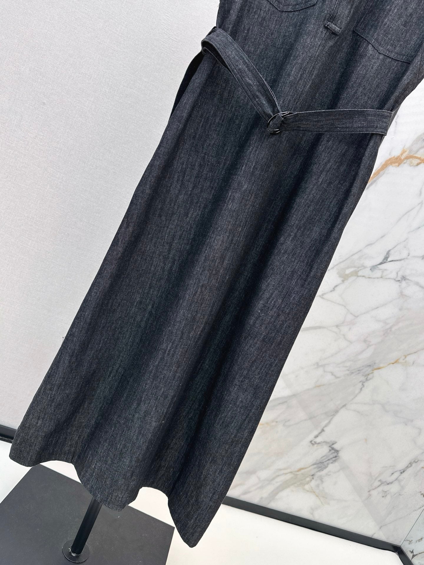 Brune*C 25ss belted denim dress