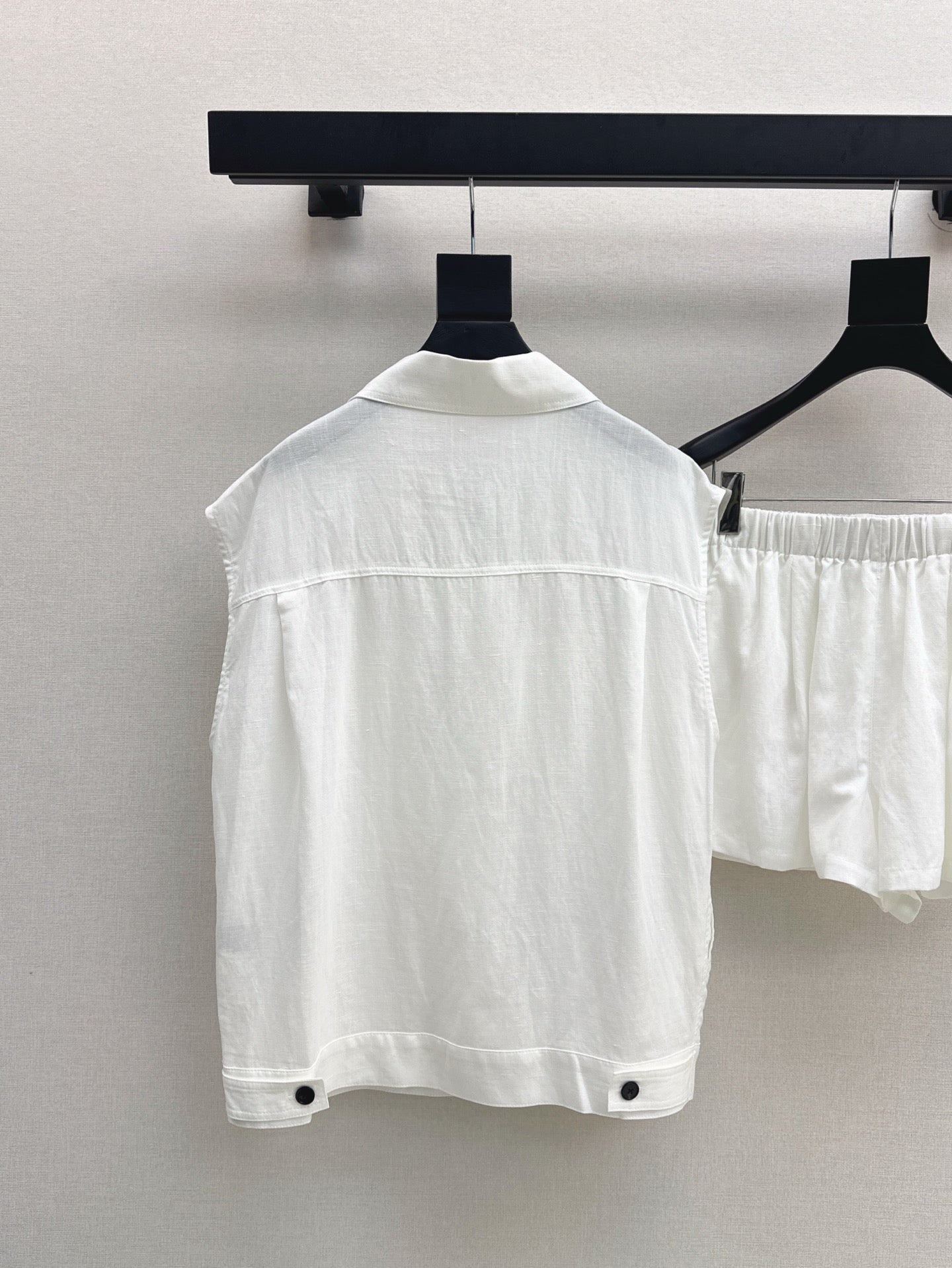 Lor*P 25ss embroidered linen vest suit