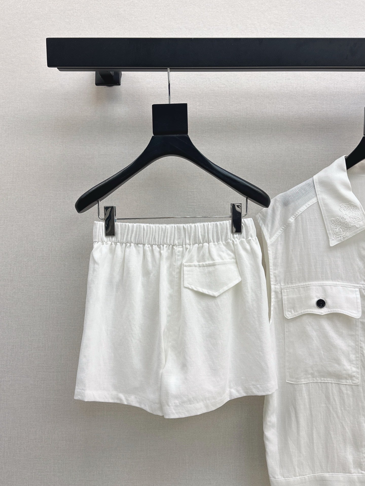 Lor*P 25ss embroidered linen vest suit