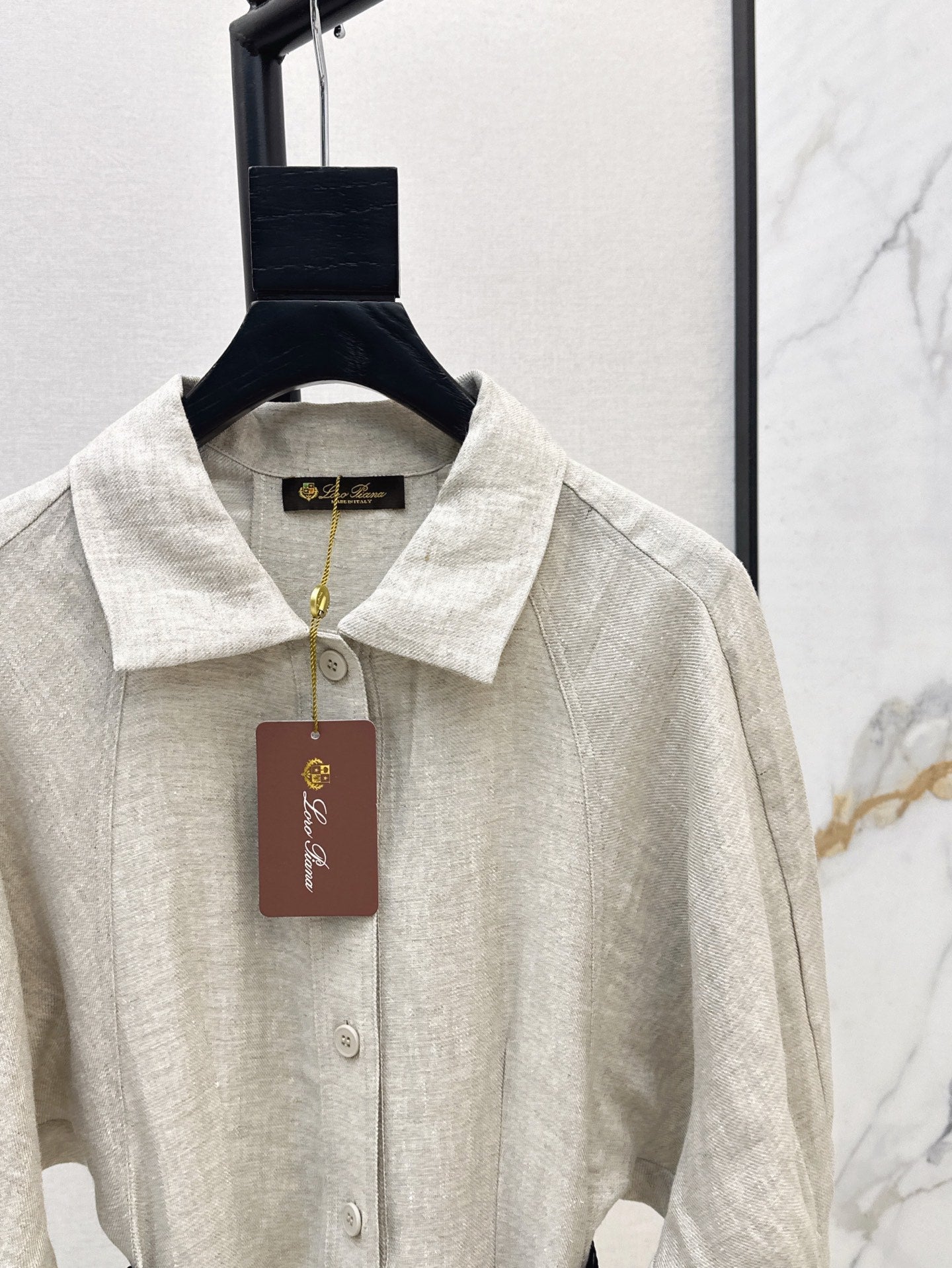 Lor*P 25ss belted linen long dress