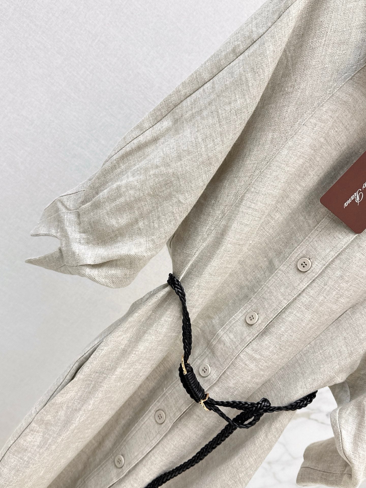 Lor*P 25ss belted linen long dress