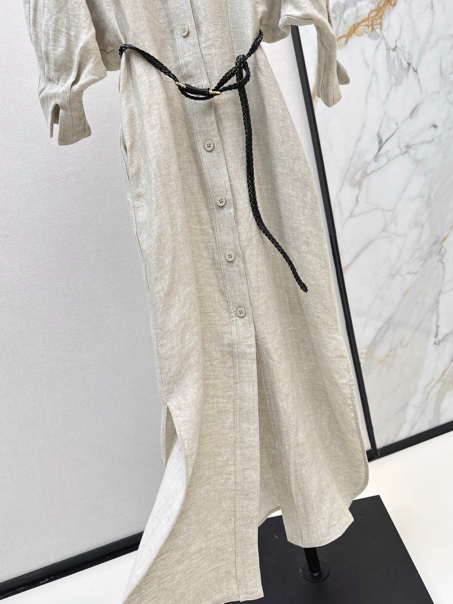 Lor*P 25ss belted linen long dress