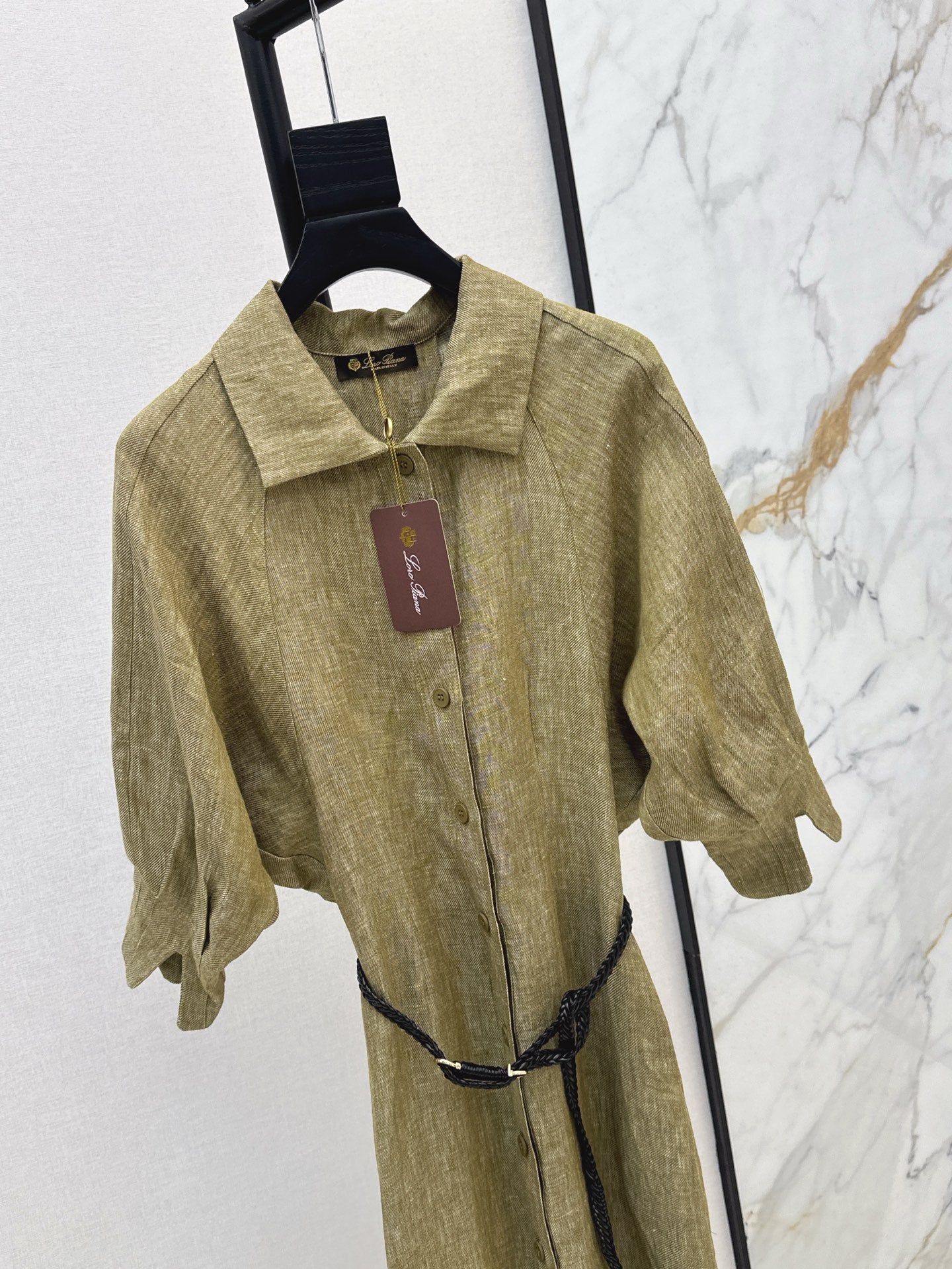 Lor*P 25ss belted linen long dress