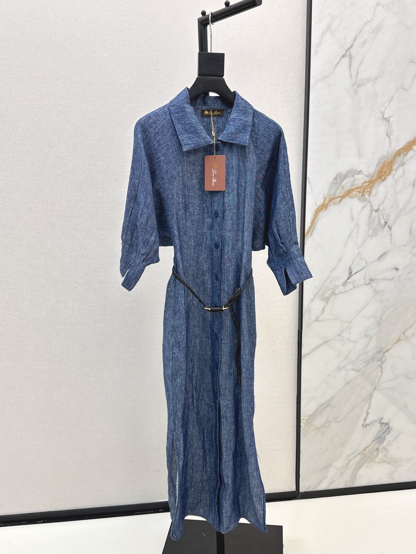 Lor*P 25ss belted linen long dress