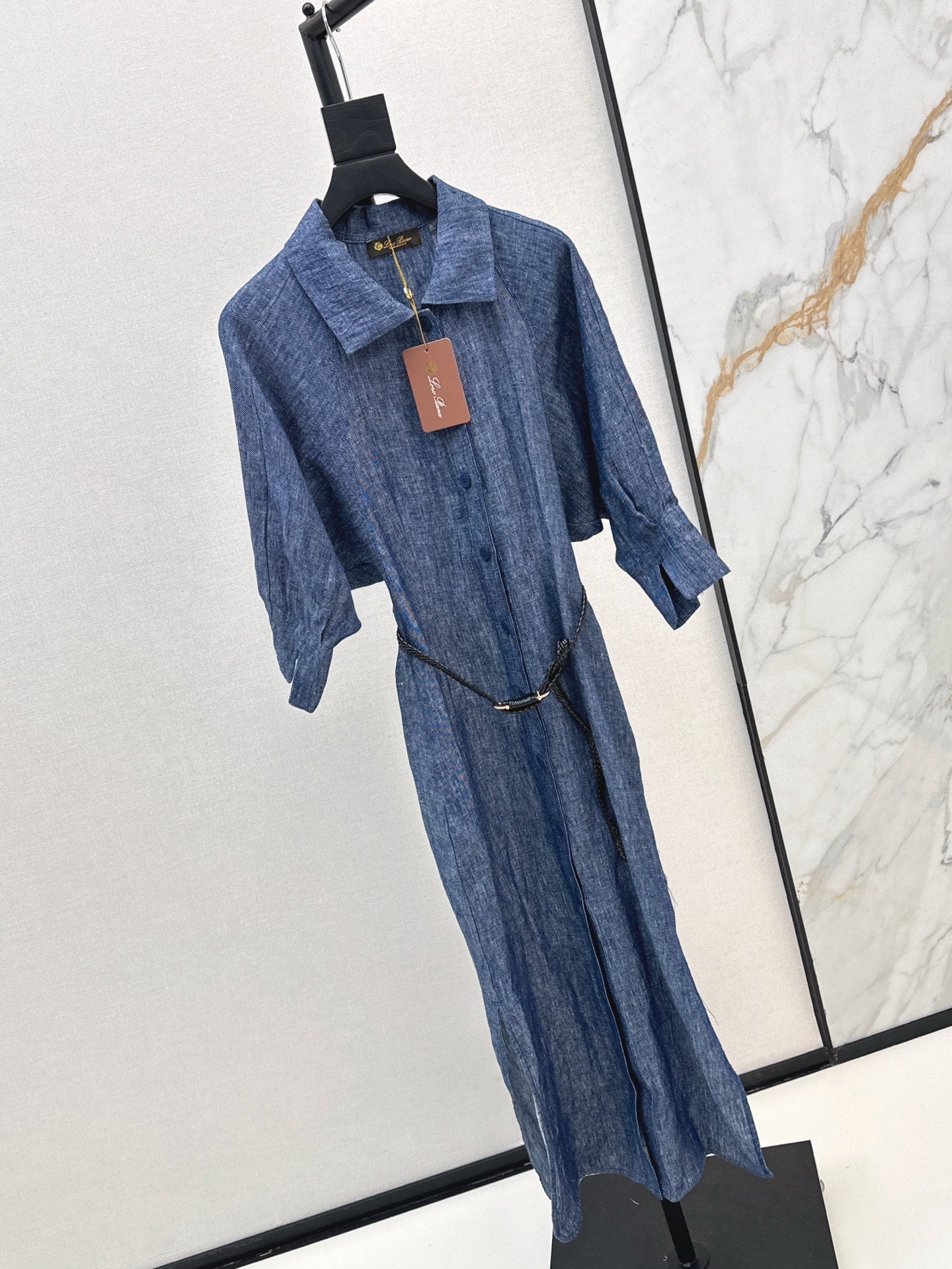 Lor*P 25ss belted linen long dress