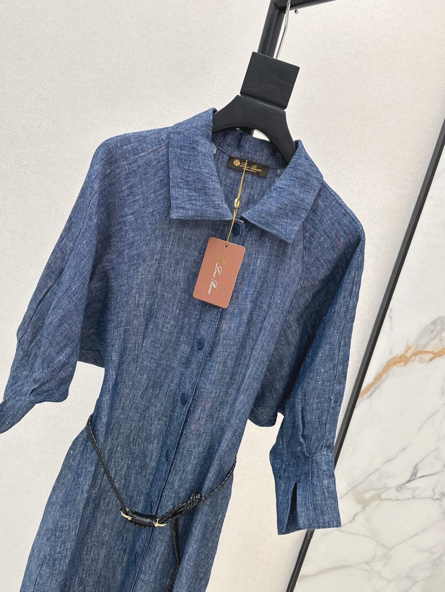 Lor*P 25ss belted linen long dress