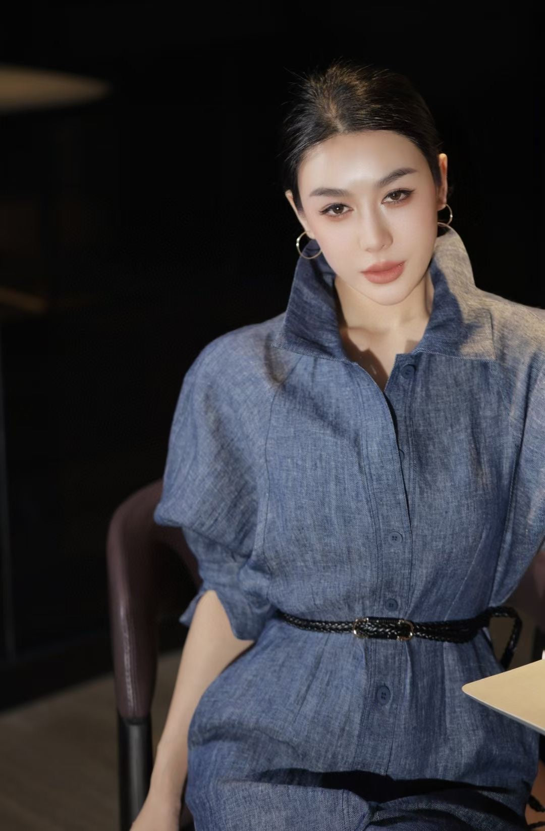 Lor*P 25ss belted linen long dress