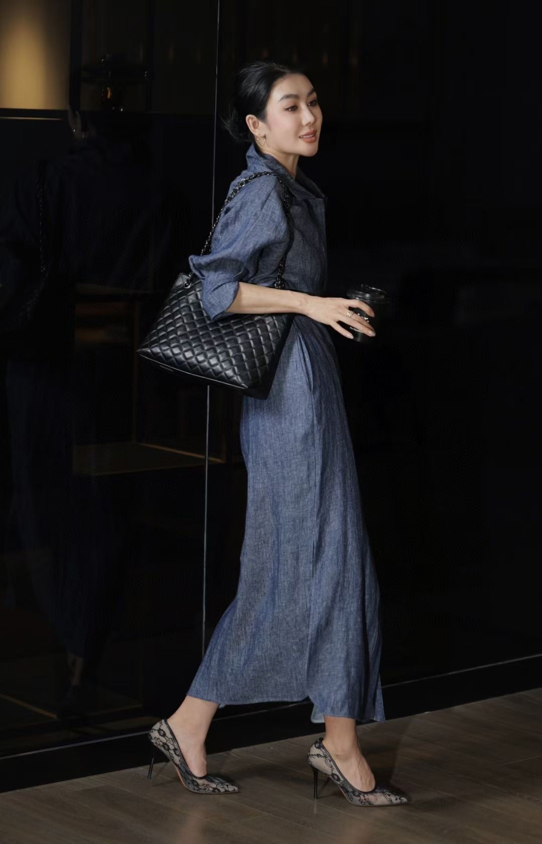 Lor*P 25ss belted linen long dress