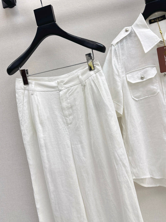 Lor*P 25ss workwear style linen shirt suit