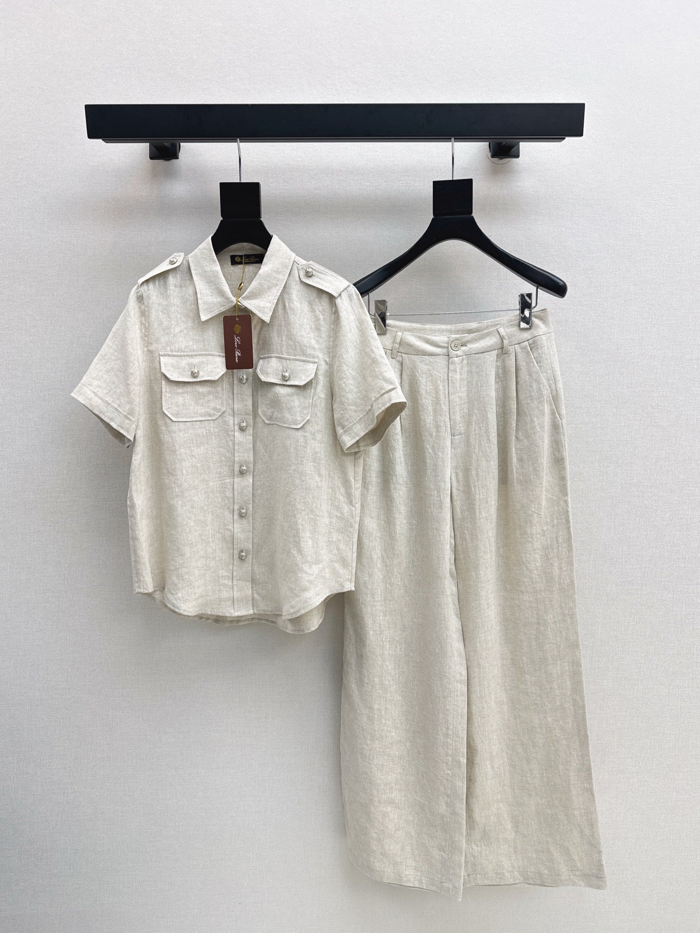 Lor*P 25ss workwear style linen shirt suit