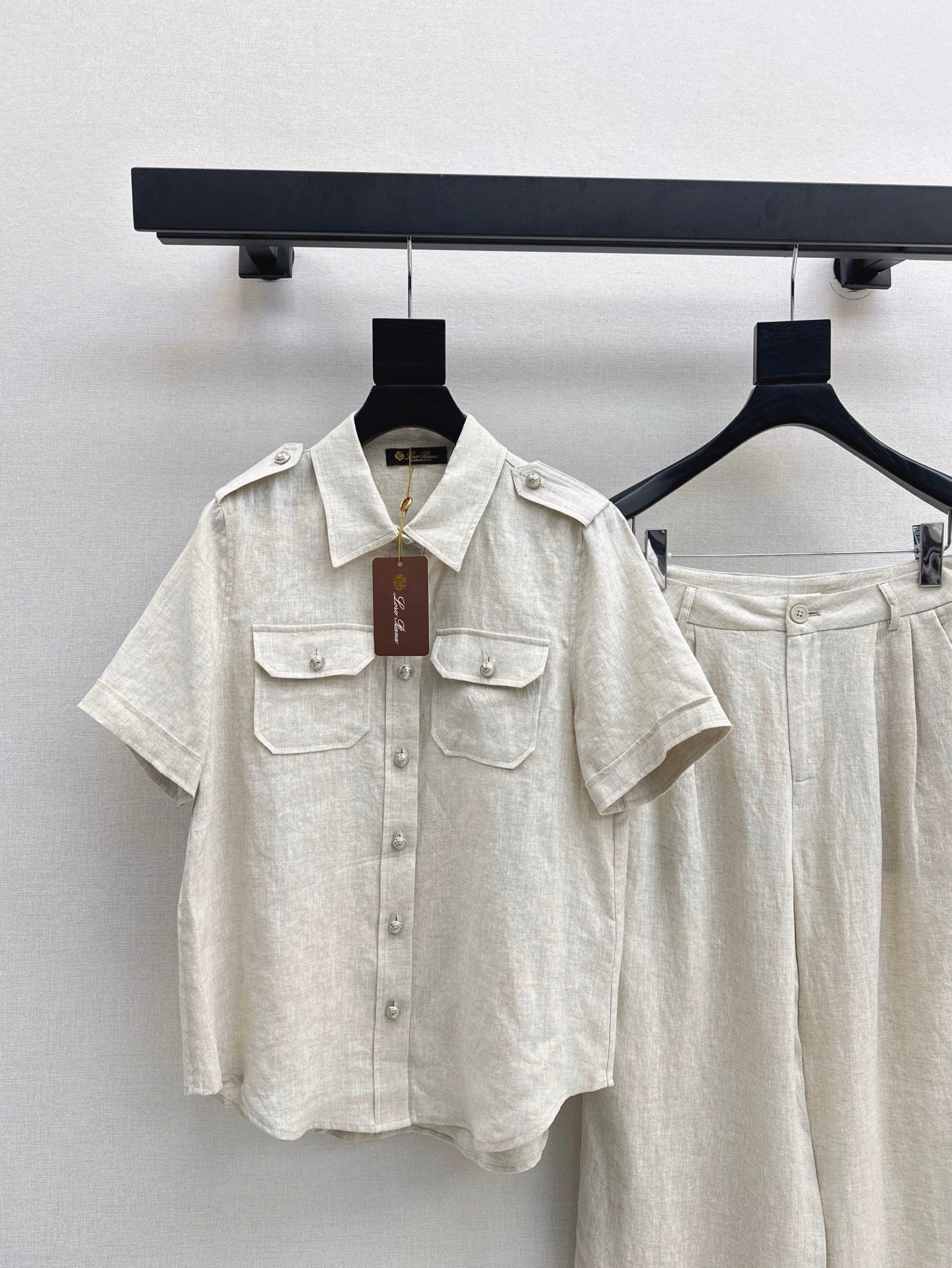 Lor*P 25ss workwear style linen shirt suit