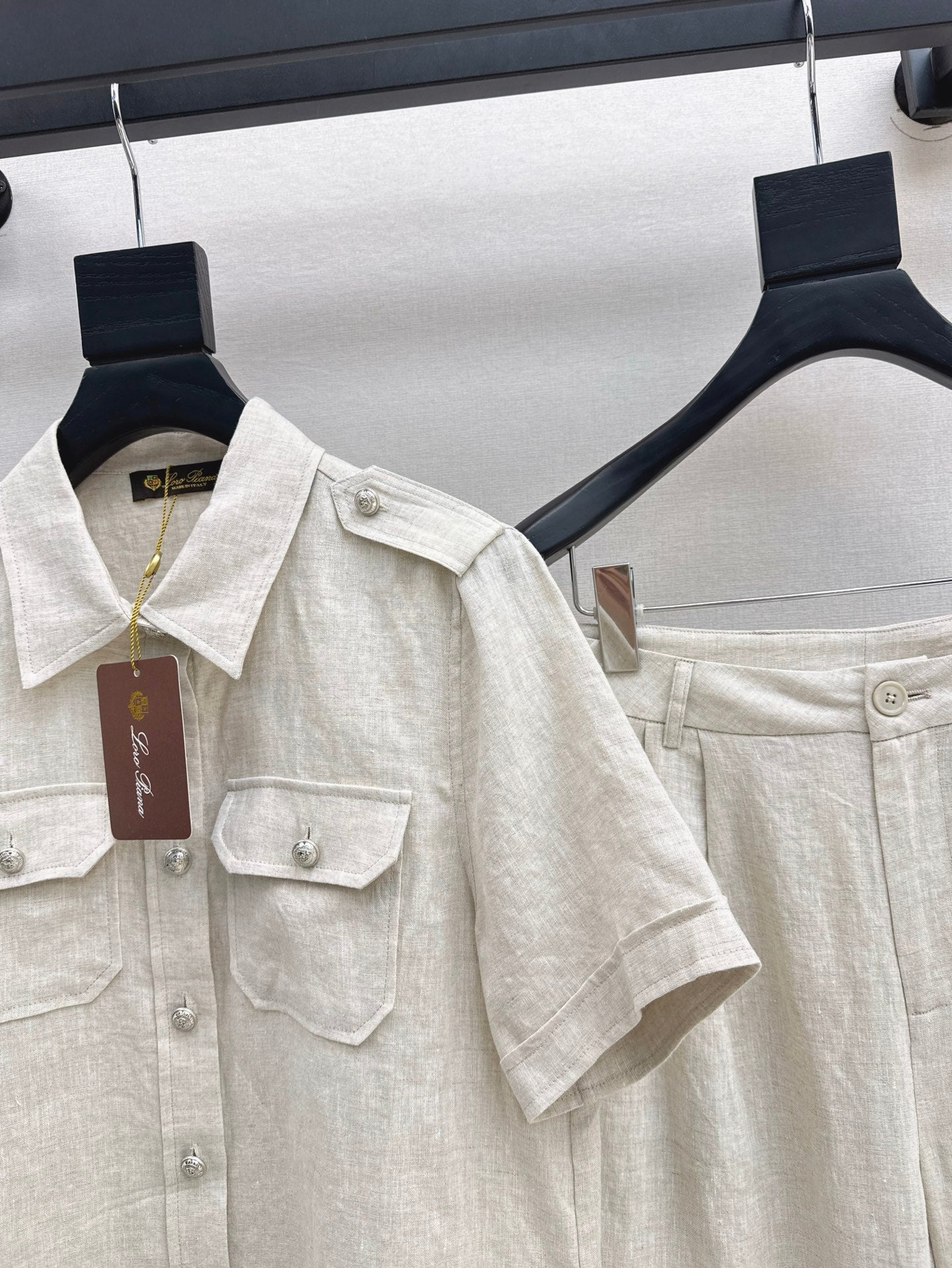 Lor*P 25ss workwear style linen shirt suit