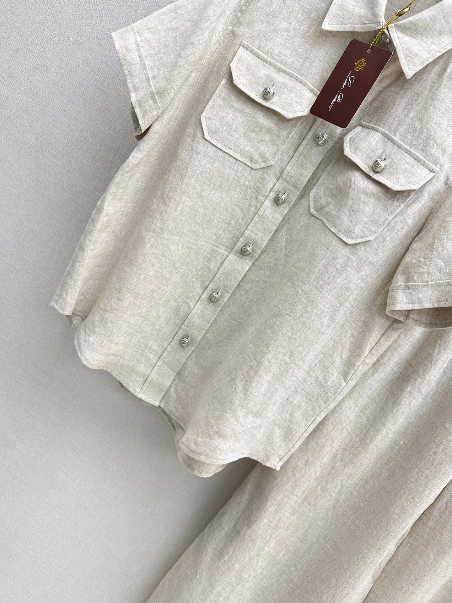 Lor*P 25ss workwear style linen shirt suit