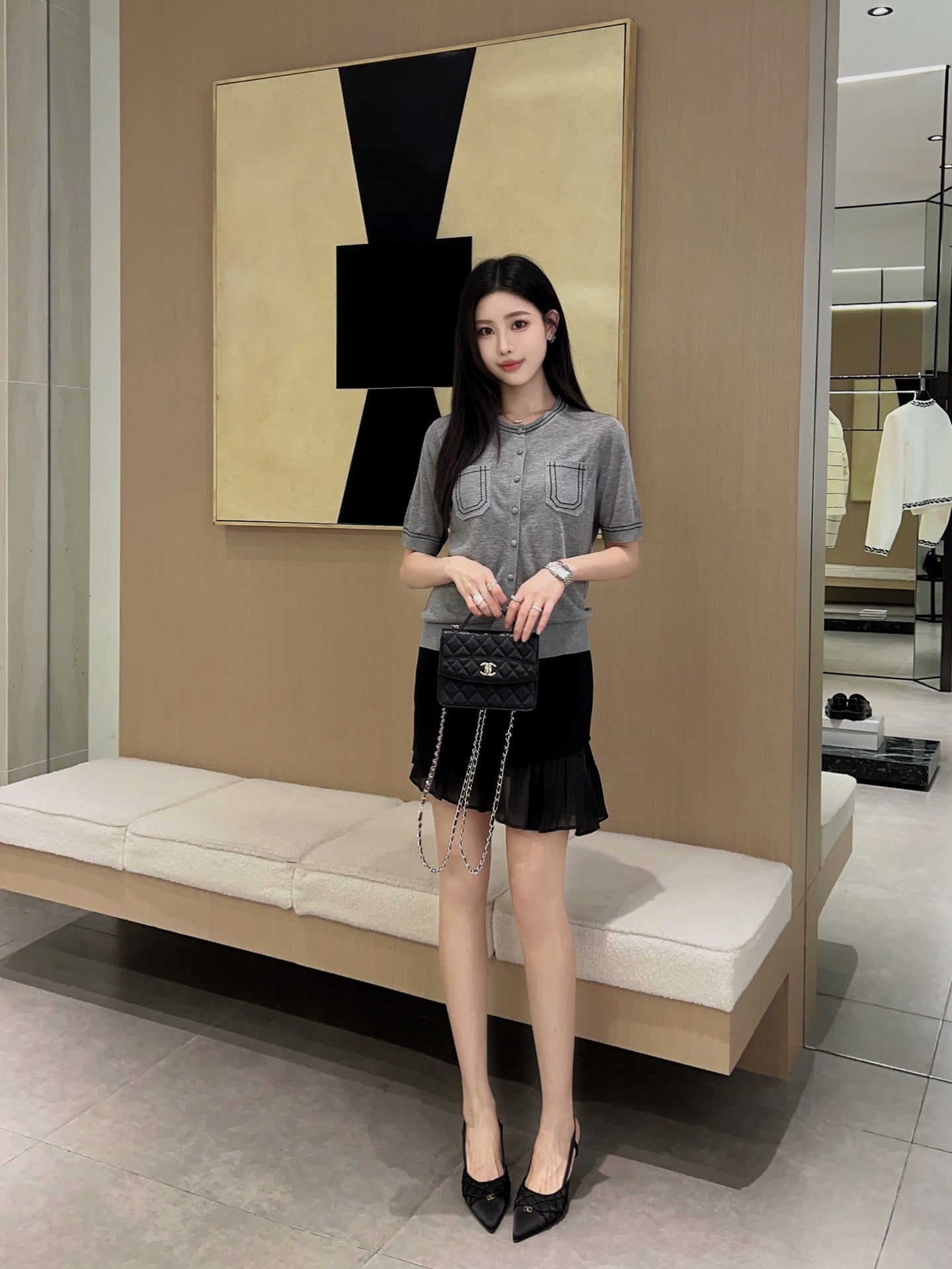 MaxM* 25ss short-sleeve cardigan