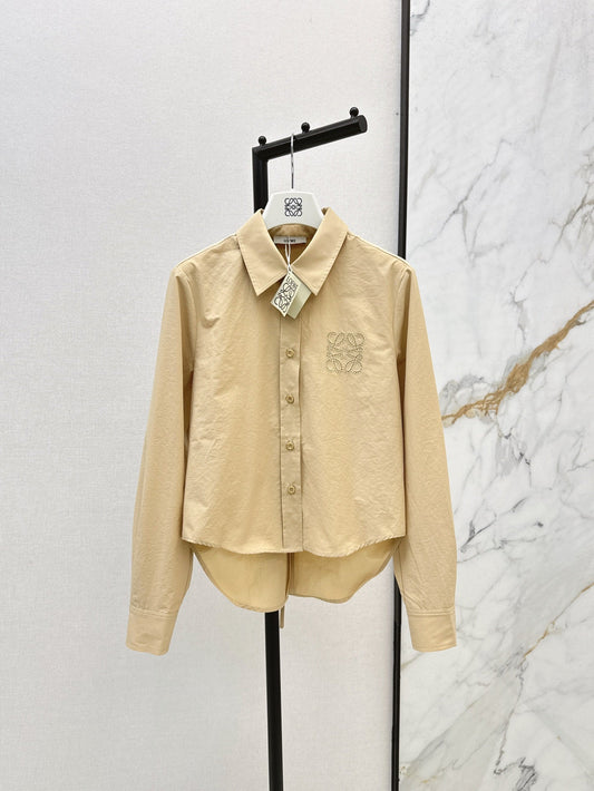 Loe* 25ss back slit tie shirt