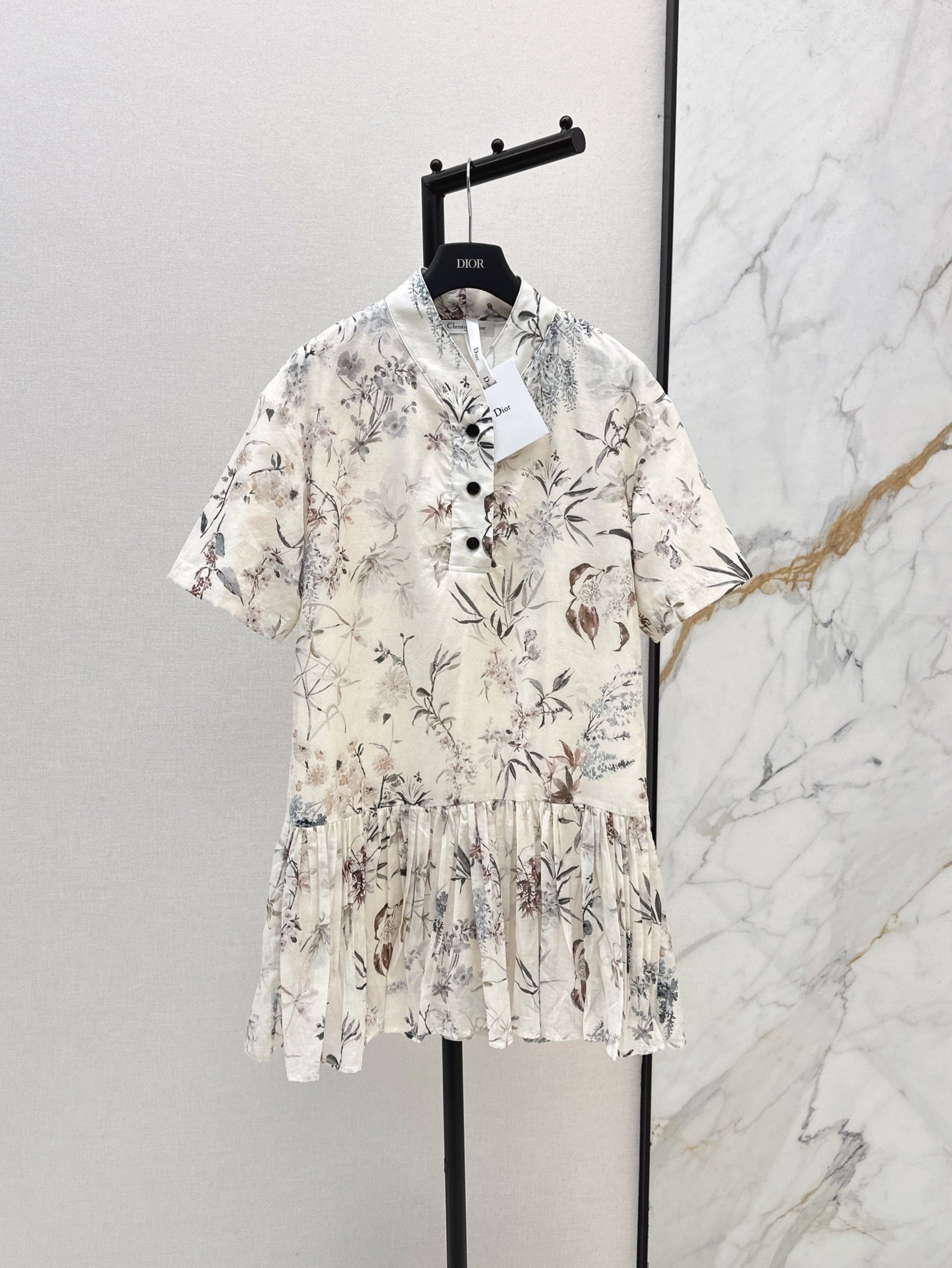 D*r 25ss print pleated shirtdress