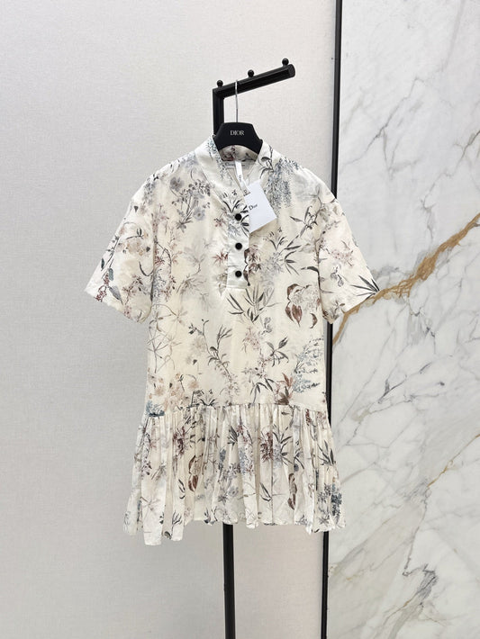 D*r 25ss print pleated shirtdress