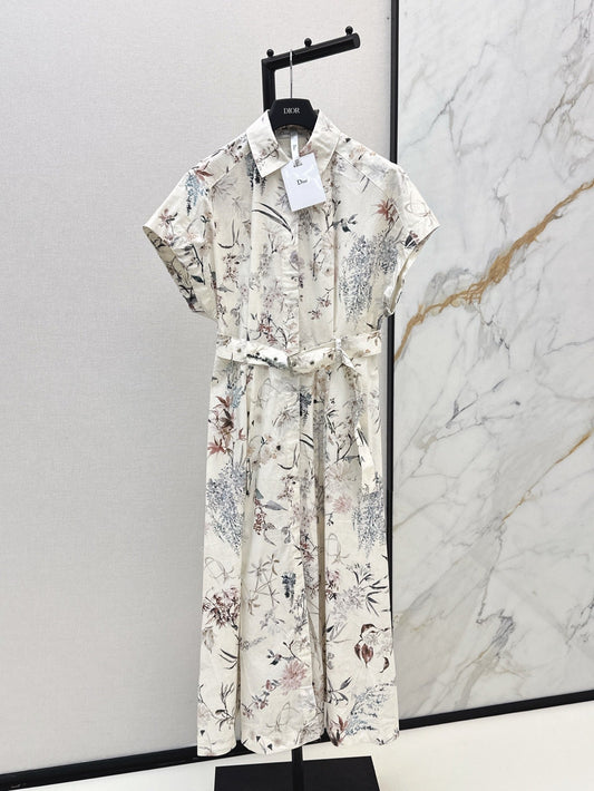 D*r 25ss mid-length belted shirtdress
