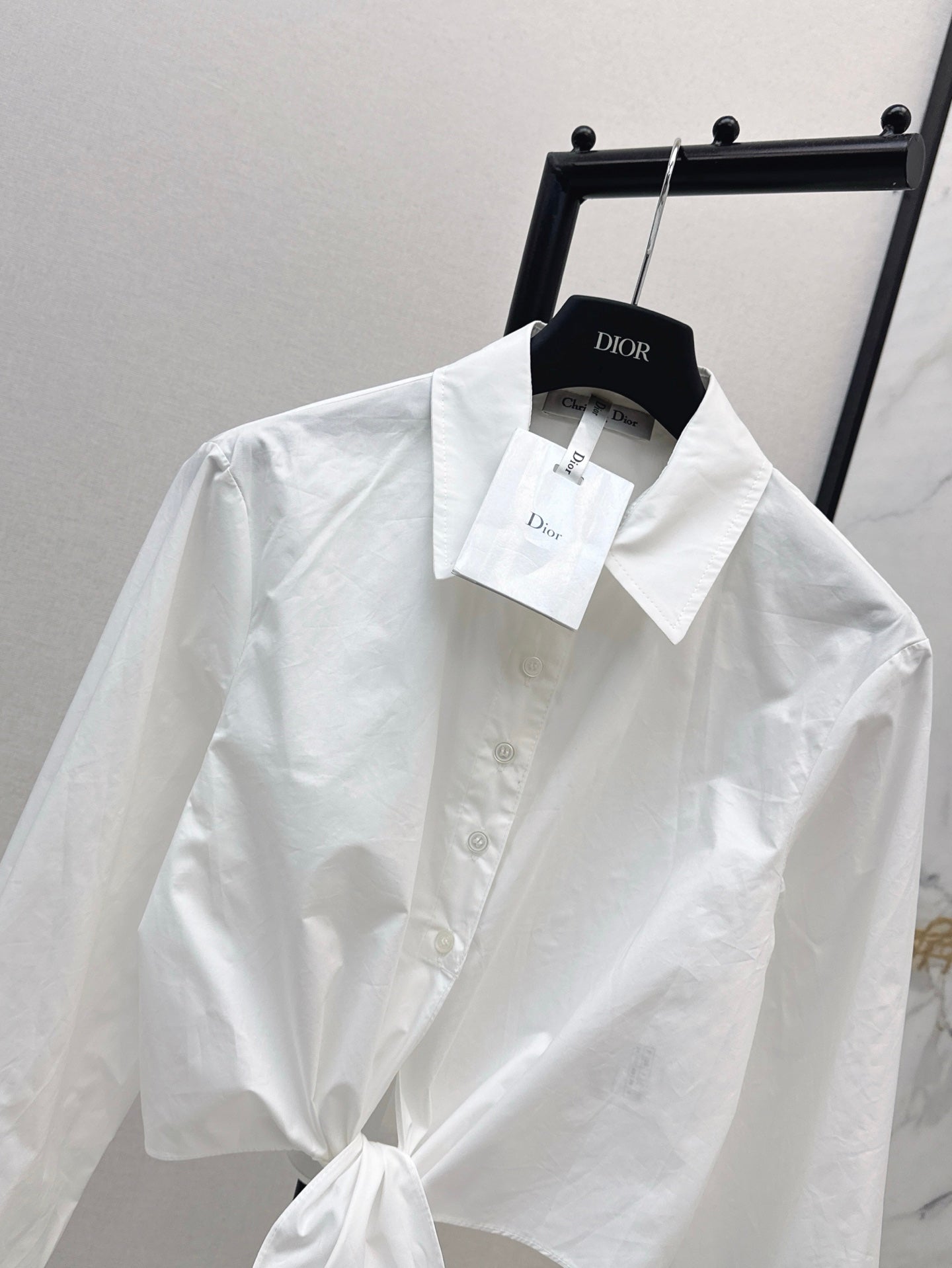 D*r 25ss tied cropped shirt