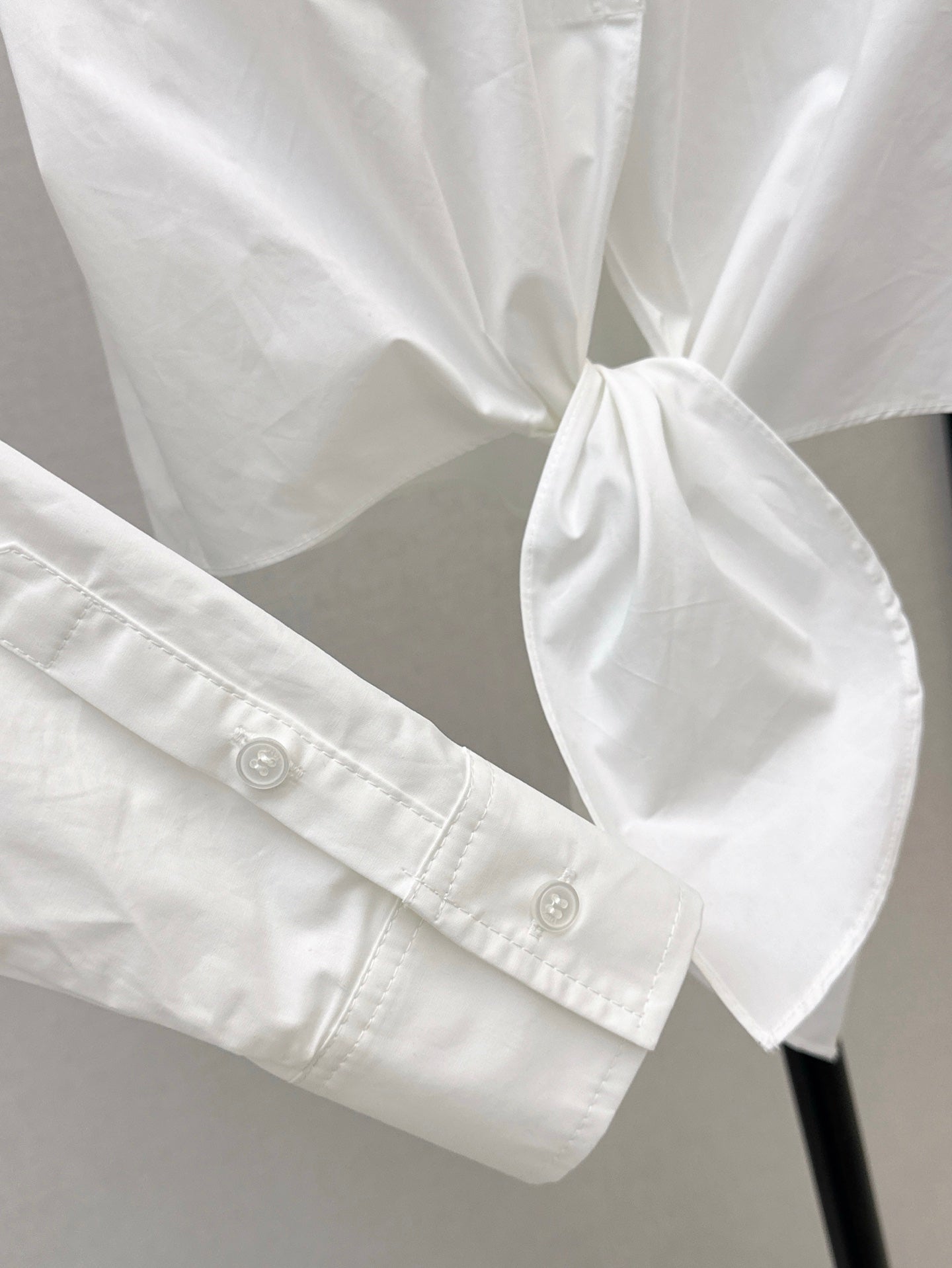 D*r 25ss tied cropped shirt