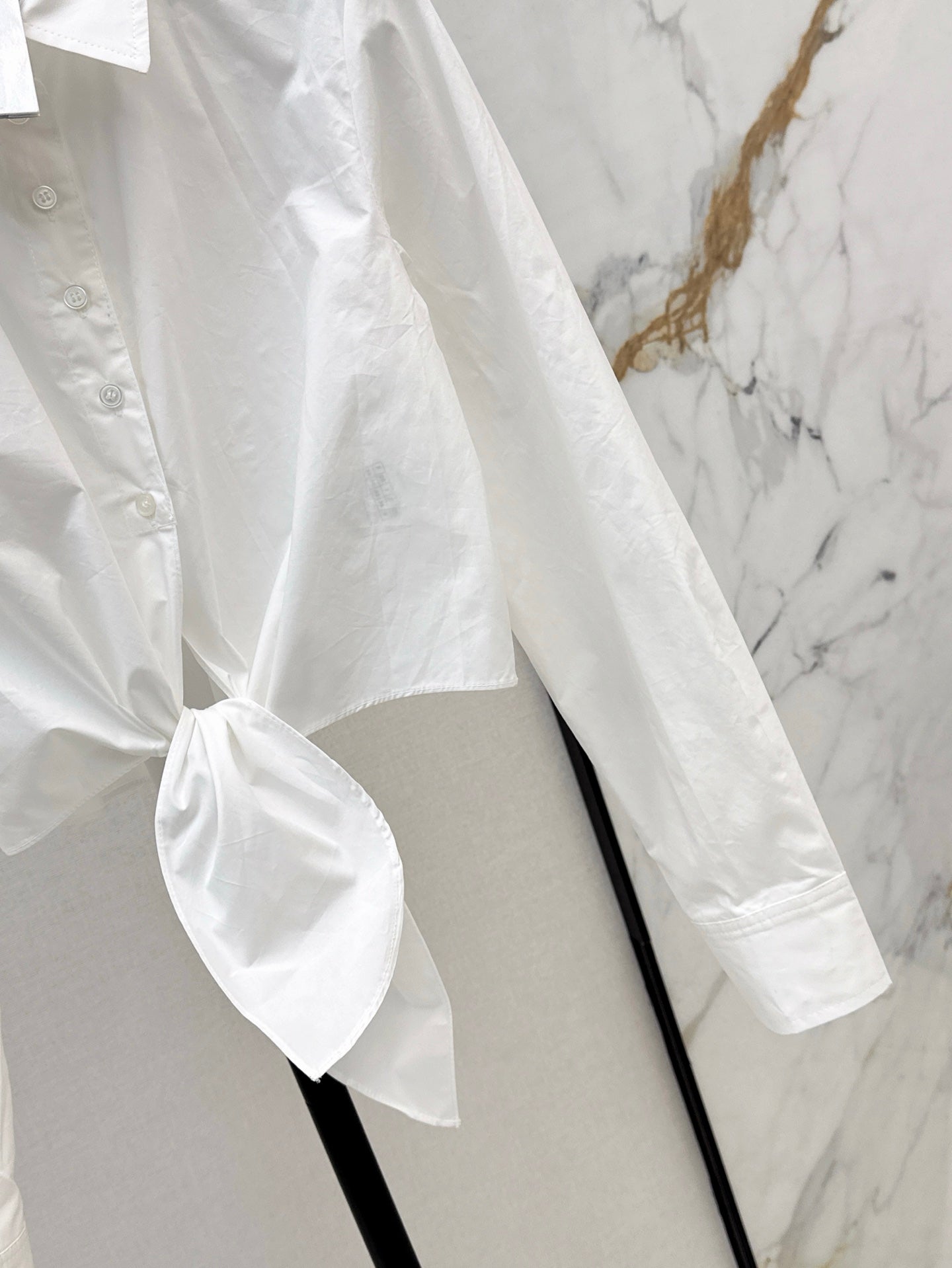 D*r 25ss tied cropped shirt