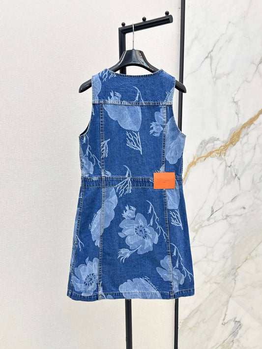 Fd* 25ss sleeveless short denim dress