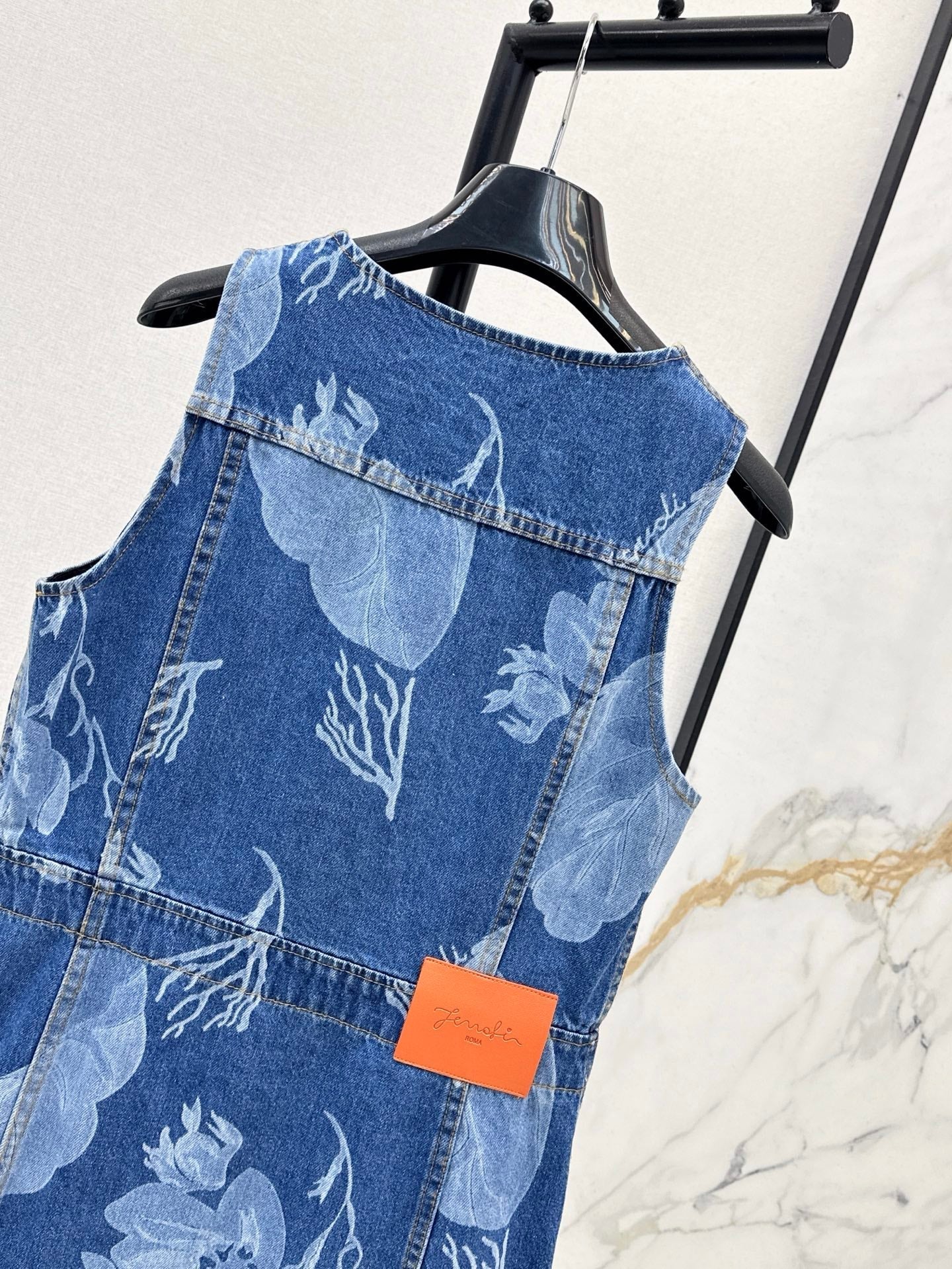 Fd* 25ss sleeveless short denim dress