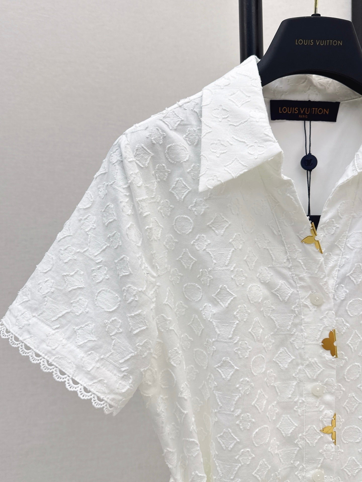 Loui* 25ss monogram jacquard belted dress