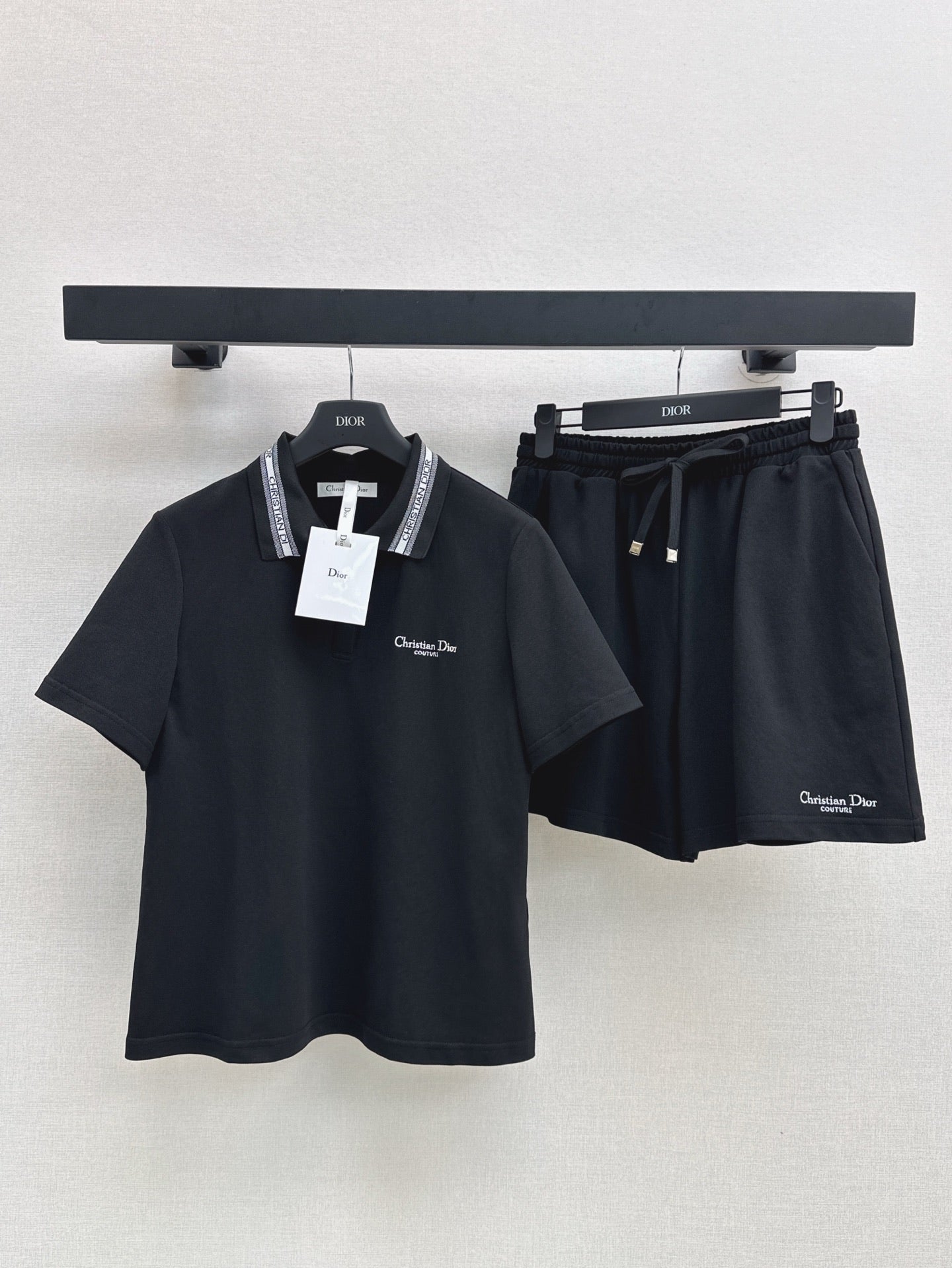 D*r 25ss embroidered polo shirt and shorts suit