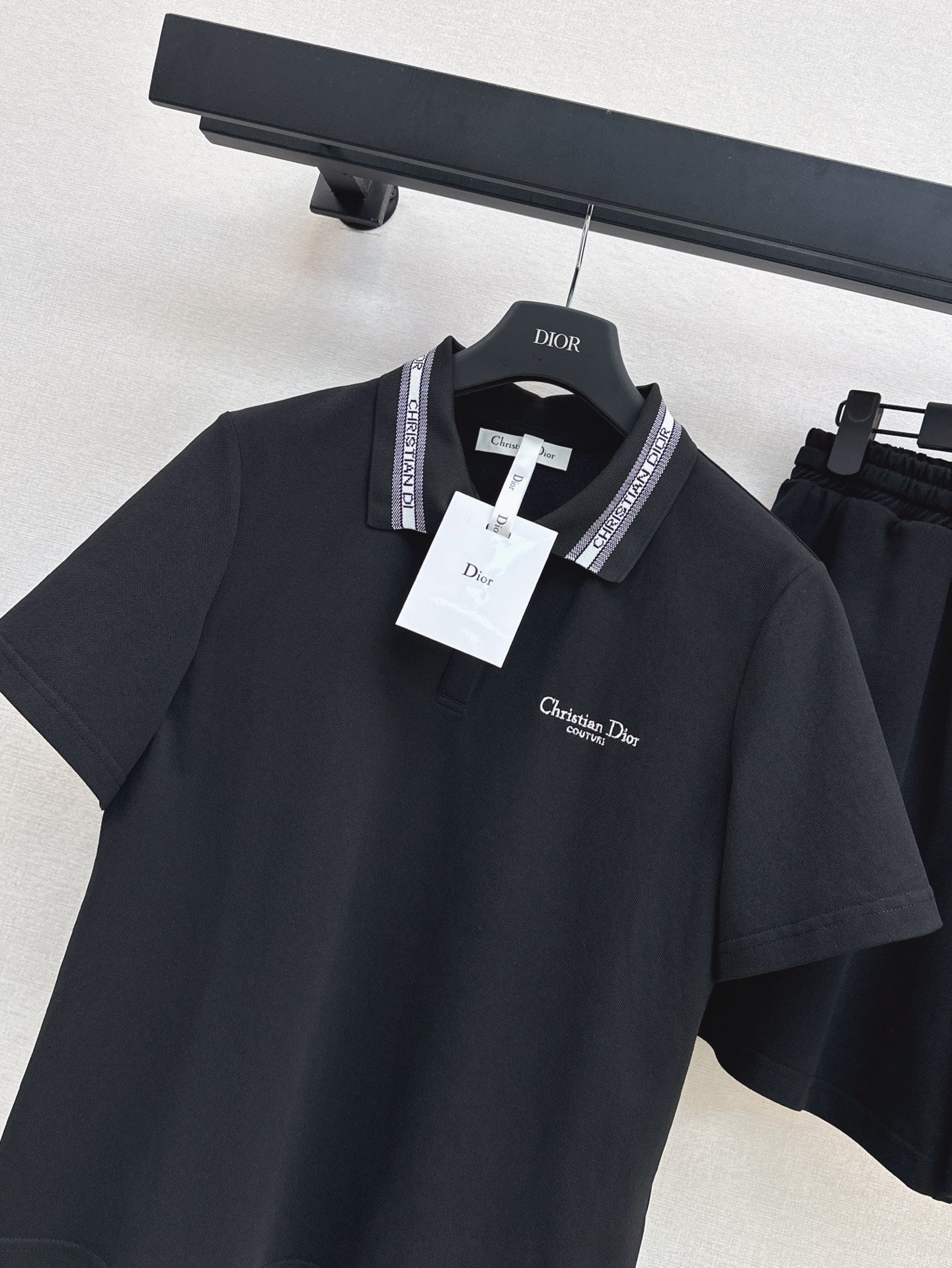 D*r 25ss embroidered polo shirt and shorts suit